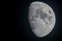 Moon, Mars, Saturn, Jupiter, Sunset