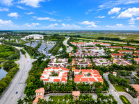 Mediterranean Suburban Panorama Under Blue Skies