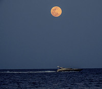 Moon, Mars, Saturn, Jupiter, Sunset