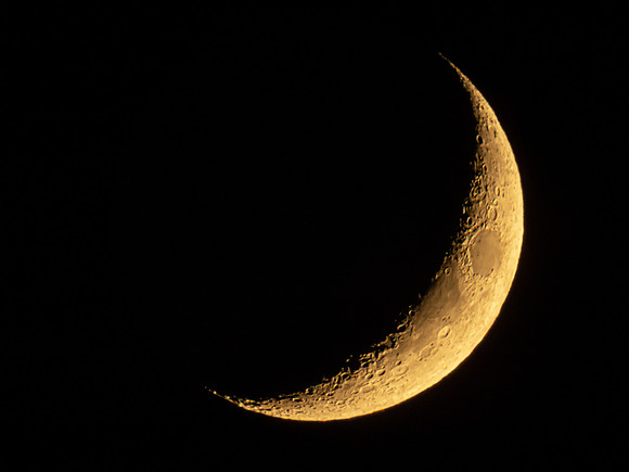 Moon, Mars, Saturn, Jupiter, Sunset